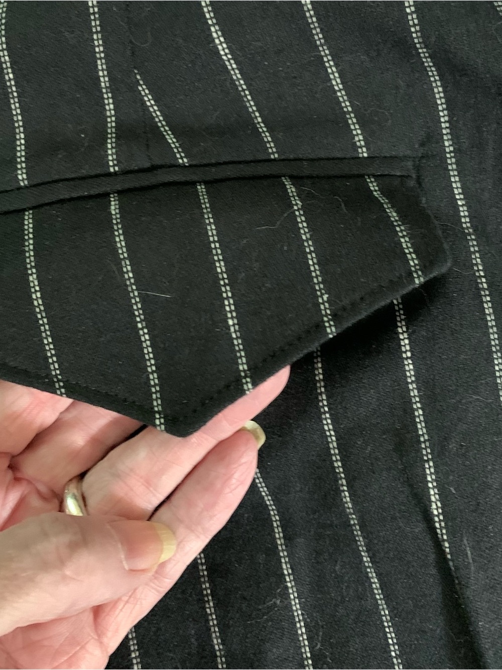 Banana Republic Black Pinstripe Flat Front Shorts - Picture 8 of 8